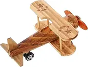 Kisangel Vintage Wooden Airplane Model Retro Aircraft Handicraft Decoration Unique Home Ornament for Desktop Office Exceptional Craftsmanship Aesthetic Appeal
