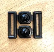 2pcs Black BIKINI SNAP Clips PLASTIC CLASPS 26mm STRAP BRA Buckle