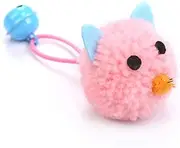 Parliky 5pcs Plush Molar Mouse Head Cat Chew with Bell Sound Adorable Cat Teaser Props for Chewing Playing Random Color for Interactive Fun Random Color