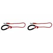 2PK Annabel Trends Sturdy Easy Locking Snap & Stay Secure Dog/Pet Leash Red