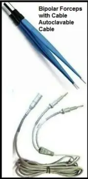 Electrosur.gical Mini Cautery Bipolar Forceps with Silicon Cable Laparoscopy 234