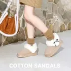 Anti-freeze Plush Snow Boots Warm Women's Cotton Shoes Flat Boot for Winter