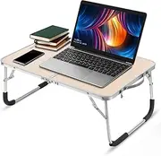 Foldable Laptop Desk Lightweight Breakfast Serving Table Tray and Bed Desk with Inner Storage Space Portable Lap Desk Ideal for Working Wr Drawing Eating Picnic and More
