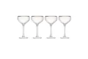 4pc Mikasa Sorrento Crystal Coupe Drinking Glass Set 350ml