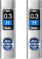 Pentel Ain Stein Mechanical Refill Leads - Pack of 2 Tubes (0.3mm H)