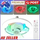 Modern Ceiling Fan with LED Light Remote Control (RGB with Extension)