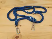 Multifunctional Rope Dog Leash 6.5 FT Adjustable Double Swivel Hook Hands Free