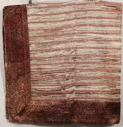 ELEGANT SILK MAROON WITH GOLD METALIC THREADS 41" SQUARE TABLECLOTH NEW