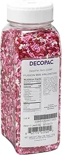 DECOPAC Valentine Fusion Mix Candy Sprinkles, 26oz, Fancy Sprinkles in Handheld Container, Edible Sprinkles For Celebration Cakes, Cupcakes, Cookies and Donuts