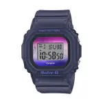 【CASIO BABY-G】奇幻冬季雪花漸層半透明方形數位顯示運動腕錶-黑/BGD-560WL-2