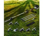 9 IN 1 Petrol Pole Chainsaw Multi Tool Hedge Trimmer Extended Brush Cutter 65CC