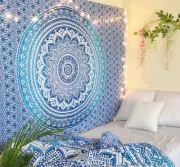Mandala Indian Traditional Hippie Cotton Wall Tapestry Bohemian Ombre Bedspread