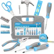 42-PC Household DIY Small Tool Kit - Starter Tools Set for Home with Tool Box