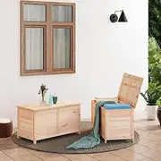 Outdoor Cushion Box 100x50x56 cm Solid Wood Fir Storage Garden Furniture