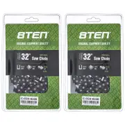 Semi Chisel Chainsaw Chain 32 Inch .050 3/8 105 DL for Echo Husqvarna 2 Pack