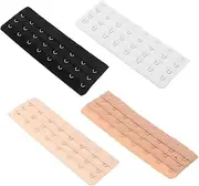 [DEARMAMY] Corset Extender Women Bra Hook Extension Buckle Set 8-hook 3-row Stainless Steel Bra Strap Extender Wide