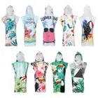 Men Fashion Unisex Hooded Wetsuit Beach Changing Towel Surf Poncho Towel Robe