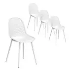 Gardeon 4PC Outdoor Dining Chairs PP Lounge Chair Patio Garden Furniture White