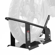 VEVOR Motorcycle Wheel Chock, 816.5 kg Capacity Wheel Cradle Holder, Heavy-duty Steel Motorcycle Front Wheel Stand with 3 Adjustable Holes, For 381-53
