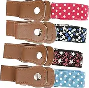 [SAFIGLE] 4 Pack Boys and Girls Stretchy Belts Boys Girls Belt for Jeans Pants Dresses