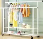 1.5m Double 2-Tier Coat Stand White Large Modern AU Stock Fast Post ⚡