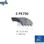 VRIBBED BELT 3.34300 FOR SMART M160E6ALB03/160.910/160E6ALB04 0.6L 3cyl CABRIO