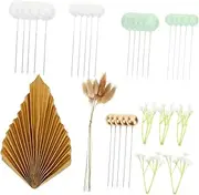 HOLIDYOYO 1 Set Bohemia Cake Decoration for Shower Birthday Palm Leaf Metallic Ball Cake Toppers for Celebrations and Weddings
