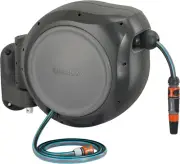 (08050) Retractable Garden Hose Reel 82' X 1/2" Hose, Wall Mounted, Automatic Re