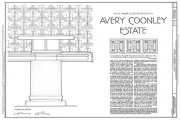 Frank Lloyd Wright Prairie Style home, architectural drawings, Coonley House