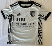 Adidas San Jose Quakes MLS Away Toddler Soccer Jersey GA7774 Toddler Sz: 4T