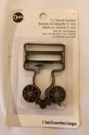 Dritz 1 1/4" overall Buckles with no sew buttons