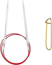 [ChiaoGoo] Red Lace 60 inch (152cm) Circular Knitting Needles US Size 7 (4.5mm) Stainless Steel 7060-7 with Stitch Holder
