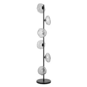 Zecca Floor Lamp, Black Smoke