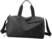 [APLVFFZH] Duffle Bag for Travel with Compartment for Wet Items and Shoes, Black, as described
