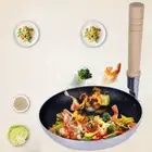 Vertical Wooden Handle Omelet Pan Aluminum Pancake Pan Restaurant
