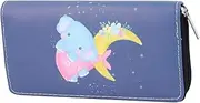 [Healeved] Long Wallet for Women Elephant Pattern Pu Leather Clutch Purse Perfect for Parties Events