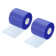 2Pcs 30 Yard PU Tennis Badminton Racket Grip Cushion Wrap Tape Film, Dark Blue