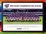 Framed 2023 MANLY SEA EAGLES NRL Poster - 84cm x 59.5cm x 3cm