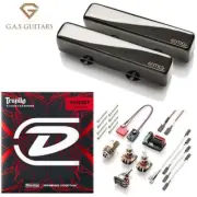 EMG Robert Trujillo RT Rip Tide Set Black Chrome J Jazz Pickup Set (SIG STRINGS)