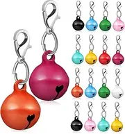 PERSELOSO 20Pcs DIY Hanging Cat Dog Collar Bells Pet Charm Accessories Crisp Sound for Pet Identification and Festive Decoration