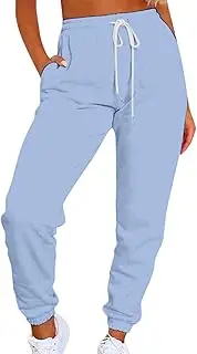 [Generic] Lady Trouser Color Casual Sports Tie Up Waist with Plush Sweater Material Pants Yoga Pants for Women Plus Size 5X