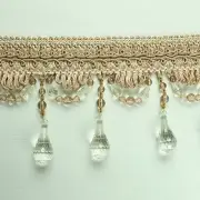 4"Crystal Beaded Fringe Trim-4091-6