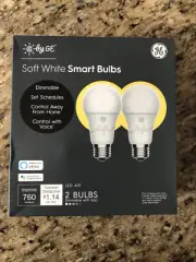 GE C by GE Smart 60-Watt EQ A19 Soft White Dimmable Smart LED Light Bulb 2-Pack