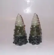 Vintage Tree Candles Christmas Trees Evergreen Pine (Set Of 2) 7 inch New