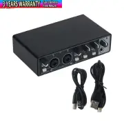 TZT MD22 USB Audio Interface External Sound Card for Studio Live Karaoke Record