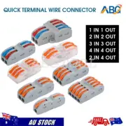10/50 Lever Nut Electrical Wire Cable Connector Conductor Block Clamp Terminal