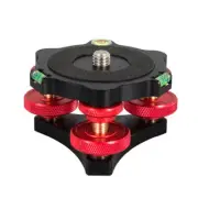 Camera Tripod Head Leveling Base Aluminum Alloy Triple-wheel Precision Leveler
