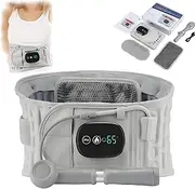 Lupps 3-in-1 Back Belt, Nuviol 3-in-1 Back belt, Cordless 3 Levels Heating & Vibration Massage, 6D Ergonomic Inflatable Vibration Massage Belts with Digital Display, Touch Screen, USB Charging