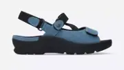 Wolky Women's Lisse Baltic Blue Hook and Loop Ankle Strap Sandals, Size EU 40