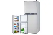 GECKO 125L Portable Fridge Freezer Camping Motorhome Caravan Upright Fridges 12V/24V/240V, Silver